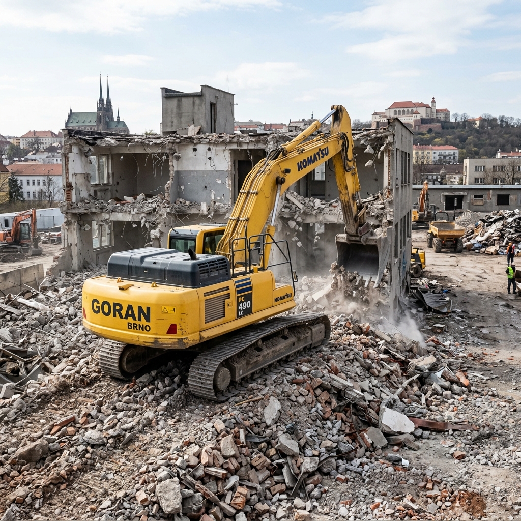 Demoliční excavator GORAN BRNO